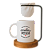 Kit Dia dos Namorados, Caneca 'Uso exclusivo da minha pessoa favorita no Mundo' com Mini Coador de Café, Base em Madeira - Imagem 1