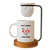 Kit Dia dos Namorados, Caneca 'Você ganhou o meu Amor' com Mini Coador de Café, Base em Madeira - Imagem 1