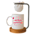 Kit Dia dos Namorados, Caneca 'Melhor namorada do Mundo' com Mini Coador de Café, Base em Madeira - Imagem 1