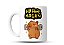 Caneca de café divertida No Pain No Gain - capivara musculação - Imagem 1