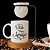 Kit Caneca Porcelana 325ml 'O meu pai é meu melhor amigo', com Coador de Café e Base de Madeira, Branco - Imagem 5