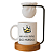 Kit Caneca Porcelana 'Melhor Papai do Mundo', 325ml, com Coador de Café e Base de Madeira - Imagem 1