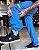 Calça Cargo Jeans Claro Stickers - Imagem 5