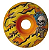 Roda Milk Burning Skull 53mm 101a Yellow/Orange - Imagem 2