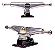 Truck Intruder Bolt Solid Mid Silver/Black 139mm - Imagem 1