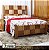 Guarda Roupas de Madeira triplex 06 Portas Puxador Reto com Cama casal de madeira  Xadrez Filete e Criado mudo Xadrez Filete - Imagem 4
