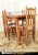 Jogo de Mesa de Madeira Maciça 04 Cadeiras Popular - Imagem 2