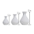 Kit 3 Vasos Decorativos Marmorizado Branco– Design Moderno - Imagem 2