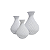 Kit 3 Vasos Decorativos Branco – Design Espiral Moderno - Imagem 5