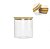 Pote de Vidro Hermético com Tampa de Bambu 180ml 6x6cm - 01 unidade - Kafe Embalagens - Imagem 1