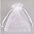 Saco de Organza Branco 26x40cm - 10 unidades - Imagem 1