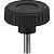 Manípulo Termoplástico Macho M6 X 50mm - 2013 - Modelo Botão - Imagem 1