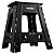 Banqueta Plástica Dobrável Preta Altura 450mm - 3540045002 - Vonder - Imagem 6