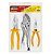 Kit de Ferramentas com Alicate de Pressão 10 Pol. Alicate Universal 8 Pol. e Alicate Bico Meia Cana 6 Pol. - 43409110 - Tramontina Master - Imagem 1