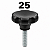 Kit 25 Manípulos M6x50 Macho 4526 - Imagem 1