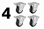 Kit 4 Rodizio Fixo 1-5/8 Pol Pvc - Imagem 2