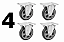 Kit 4 Rodizio Fixo 4 Pvc - Imagem 2