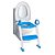 Redutor de assento sanitário com degrau Azul - Clingo - Imagem 1