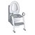 Redutor de assento sanitário com degrau Cinza - Clingo - Imagem 1