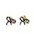 Conjunto Gargantilha e Brinco Laço com Pedras de Zircônia colorida. Banhada em Ouro 18K - Imagem 4