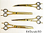 Kit de Tesouras Profissional Para Tosa 8" Dourada - Maryam - Imagem 3
