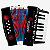 Acordeon Infantil 08 Baixos Botão Turbinho 104-BK Preto - Imagem 18