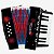 Acordeon Infantil 08 Baixos Botão Turbinho 104-BK Preto - Imagem 7
