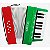 Acordeon Infantil 08 Baixos Botão Turbinho 104-RG Vermelho E Verde - Imagem 14