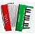 Acordeon Infantil 08 Baixos Botão Turbinho 104-RG Vermelho E Verde - Imagem 6