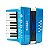 Acordeon Infantil 08 Baixos Botão Turbinho 104-LB Azul Claro - Imagem 18