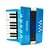 Acordeon Infantil 08 Baixos Botão Turbinho 104-LB Azul Claro - Imagem 3