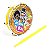 Tamborim Infantil 06" Luen 60047MB/AM ABS Amarelo Mundo Bita - Imagem 18