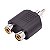 Adaptador 2 Jack Rca Para Jack Rca Plástico - Niquel Pct C/4un - Imagem 1