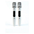 Microfone Sem Fio Bastão Duplo Kadosh K502M Branco - Imagem 9