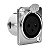 Conector Xlr Painel Cromado Fêmea Mxt 10 Unidades - Imagem 2
