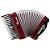 Acordeon 48 Baixos 34 Teclas Ta 4805 Vermelho Thommasi - Imagem 1