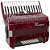Acordeon 48 Baixos 34 Teclas Ta 4805 Vermelho Thommasi - Imagem 2