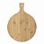 Tábua De Corte Redonda Bambu Natural 40 X 30,1cm Haus - Imagem 2