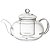CHALEIRA DE VIDRO BOROSSILICATO COM INFUSOR 600ML - Imagem 1