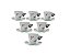 CONJUNTO 6 XICARAS CHA PORCELANA C/PIRES BORBOLETAS 200ml - Imagem 3