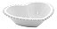 SALADEIRA PORCELANA CORACAO BEADS BRANCO 21x18x6cm - Imagem 1