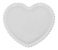 PRATO PORCELANA CORACAO BEADS BRANCO 17x15x2cm - Imagem 1