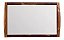 BANDEJA MADEIRA ESPELHADA DETALHE CORACAO TECA BLACK 36x23x7cm - Imagem 3