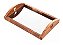 BANDEJA MADEIRA ESPELHADA DETALHE CORACAO TECA BLACK 36x23x7cm - Imagem 1