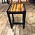 BANCO EM AÇO CARBONO 45X30X30 CM MADEIRA TECA (MESSA) - Imagem 3