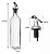 KIT GALHETEIRO EM VIDRO COM TAMPA EM AÇO INOX 300ml L5xP5xA24,5cm 2 PEÇAS DYNASTY - Imagem 3