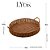 BANDEJA REDONDA COM ALÇA DE PLASTICO RATTAN 38cm LYOR - Imagem 4