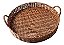 BANDEJA REDONDA COM ALÇA DE PLASTICO RATTAN 38cm LYOR - Imagem 2