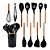 KIT UTENSILIOS DE COZINHA DE SILICONE CABO DE MADEIRA 12 PEÇAS - Imagem 2