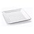 CONJUNTO 6 PRATOS SOBREMESA QUADRADO QUATIER WHITE 20X20CM OXFORD - Imagem 2